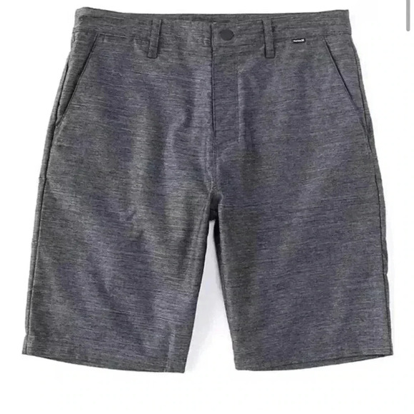 Hurley Men Dri-FIT Breathable Golf Shorts Dark Gray Size 38 - Picture 1 of 6